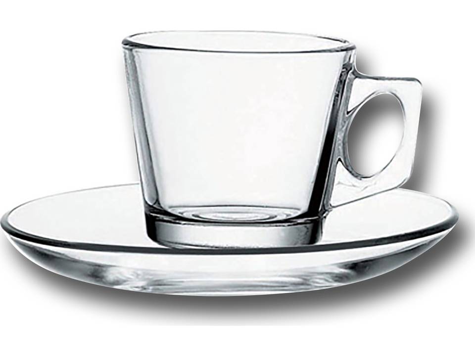 Kop en schotel transparant - 150 ml 2