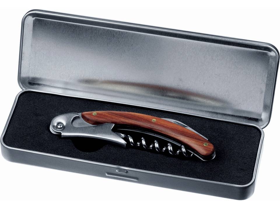 Kurkentrekker in tinnen giftbox 3