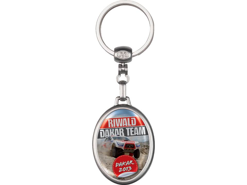 Metalen ovale sleutelhanger 2