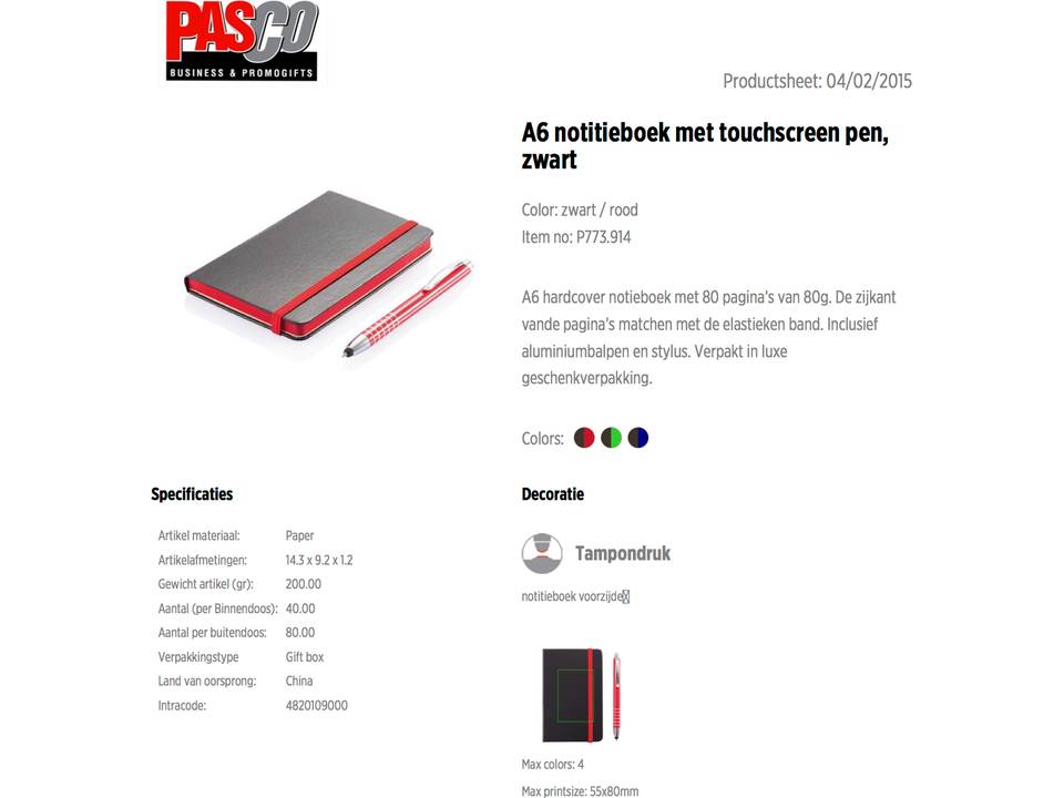Notitieboek met touchscreen pen 1