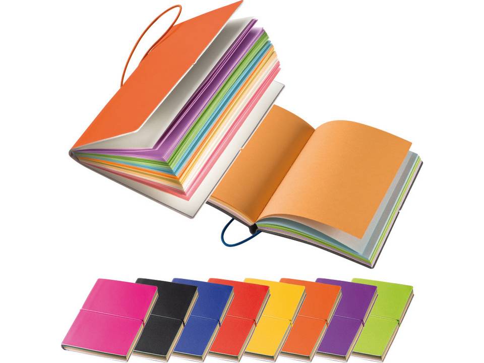 Notitieboekje met gekleurde pagina's 11