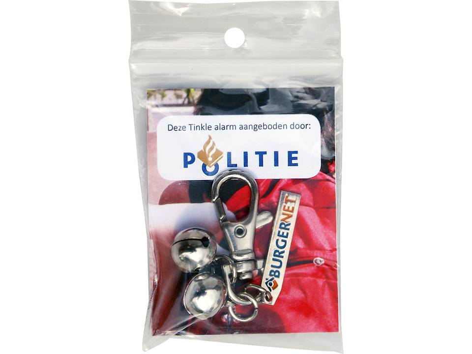 Tinkle alarm met logo hanger 3