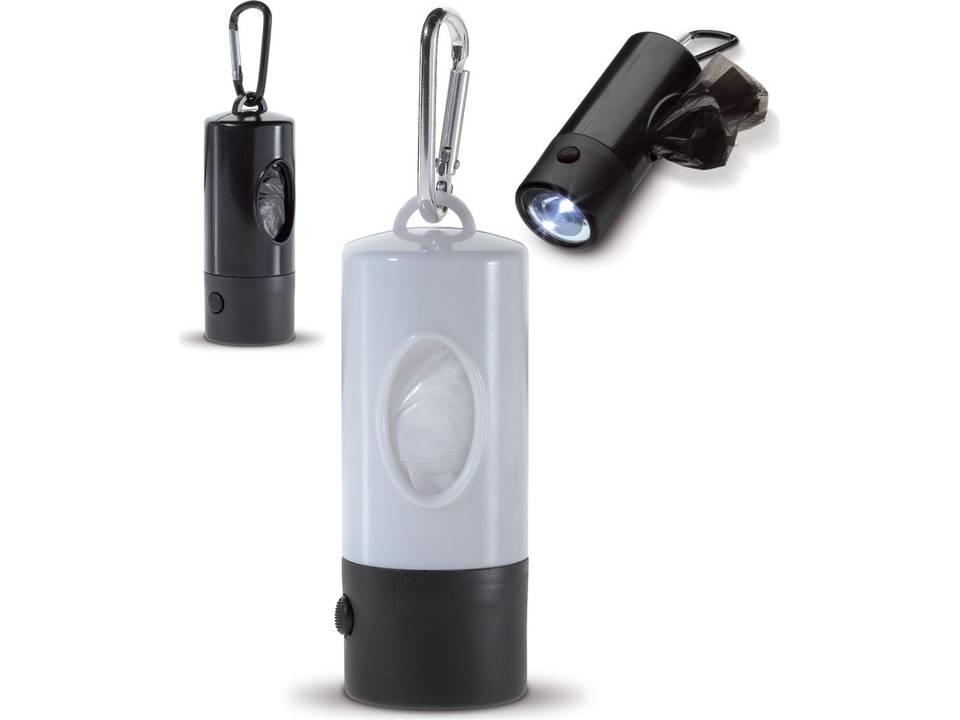 Vuilniszak houder met zaklamp 2