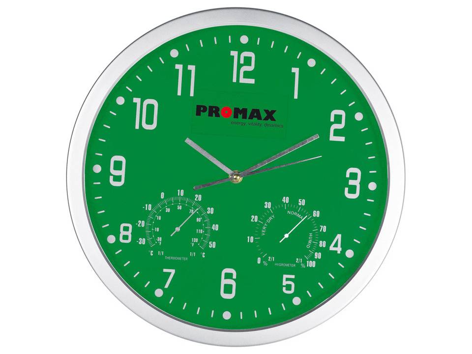 Wandklok met thermometer 12