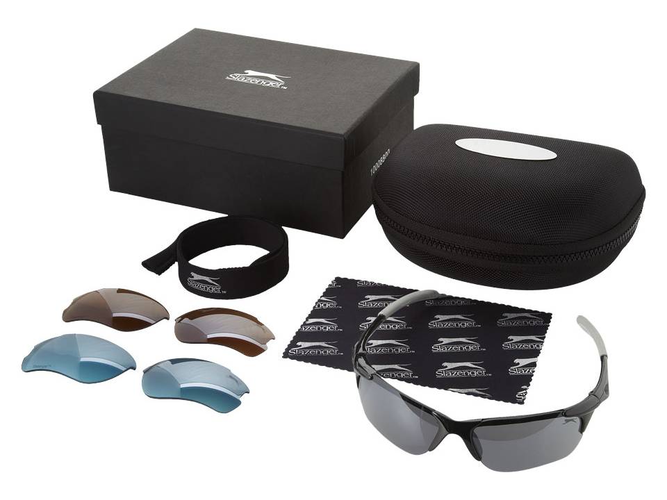 Zonnebril met 3 kleuren glazen 3