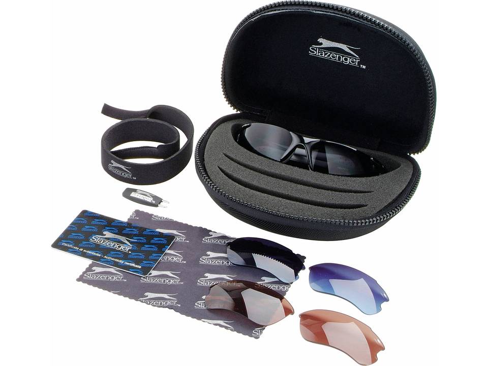 Zonnebril met 3 kleuren glazen 2