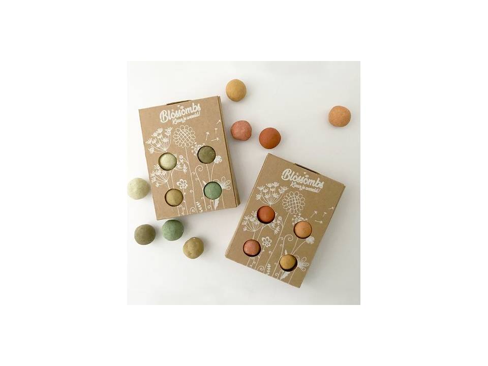 Brievenbus bloemzaad bommetjes 4st 2