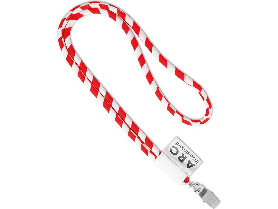 Custom-Made Polyester lanyard met 2-kleurig koord en full colour of geweven label – volledig eigen design 1