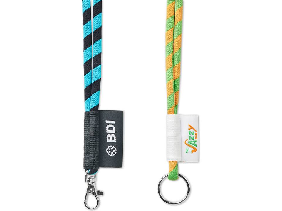 Custom-Made Polyester lanyard met 2-kleurig koord en full colour of geweven label – volledig eigen design 3