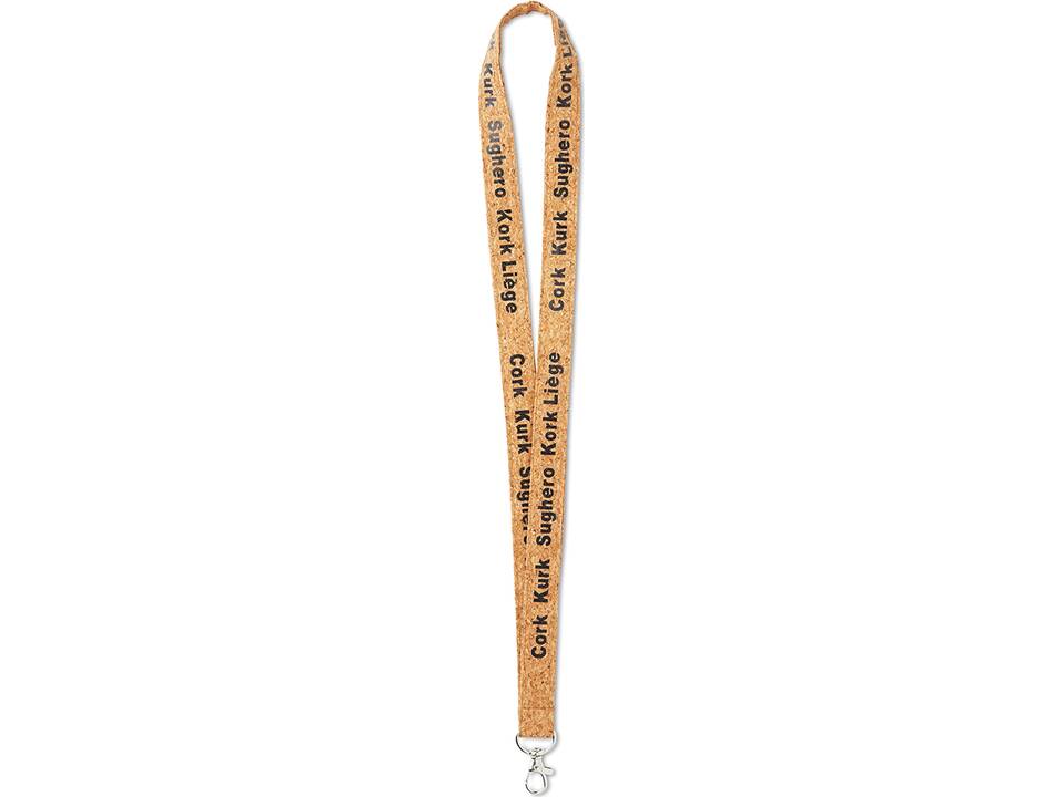 Custom-Made Lanyard van kurk met zeefdruk – volledig eigen design 1