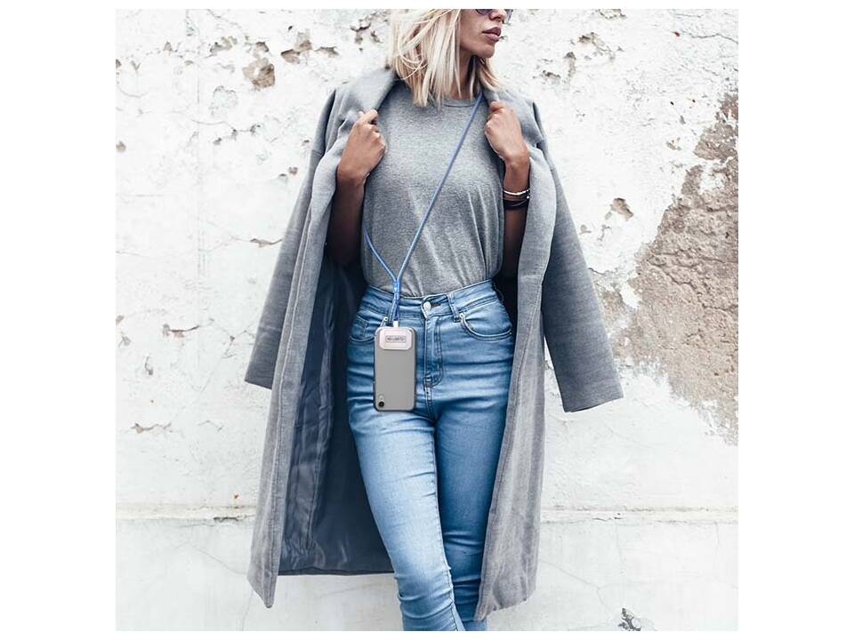 Custom-Made Trendy crossbody telefoonhouder van polyester met duotone koord – volledig eigen design 1