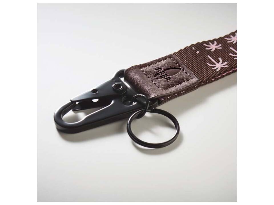 Custom-Made Tweekleurige band met karabijnhaak en sleutelring – volledig eigen design 6