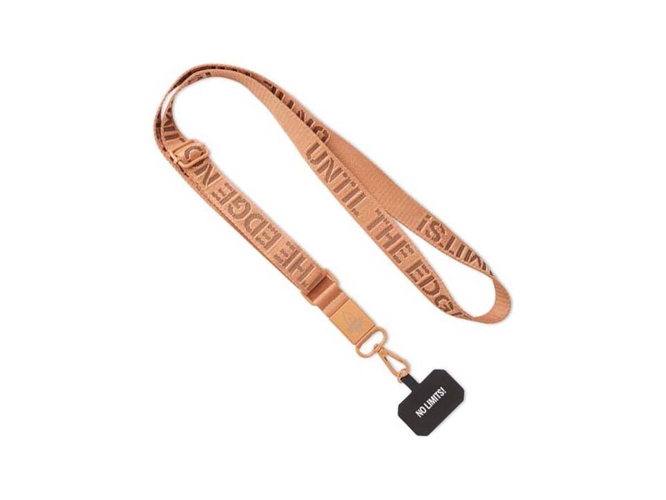 Custom-Made Geweven verstelbare crossbody telefoonhouder met metalen plaatje voor gegraveerd logo – volledig eigen design 2