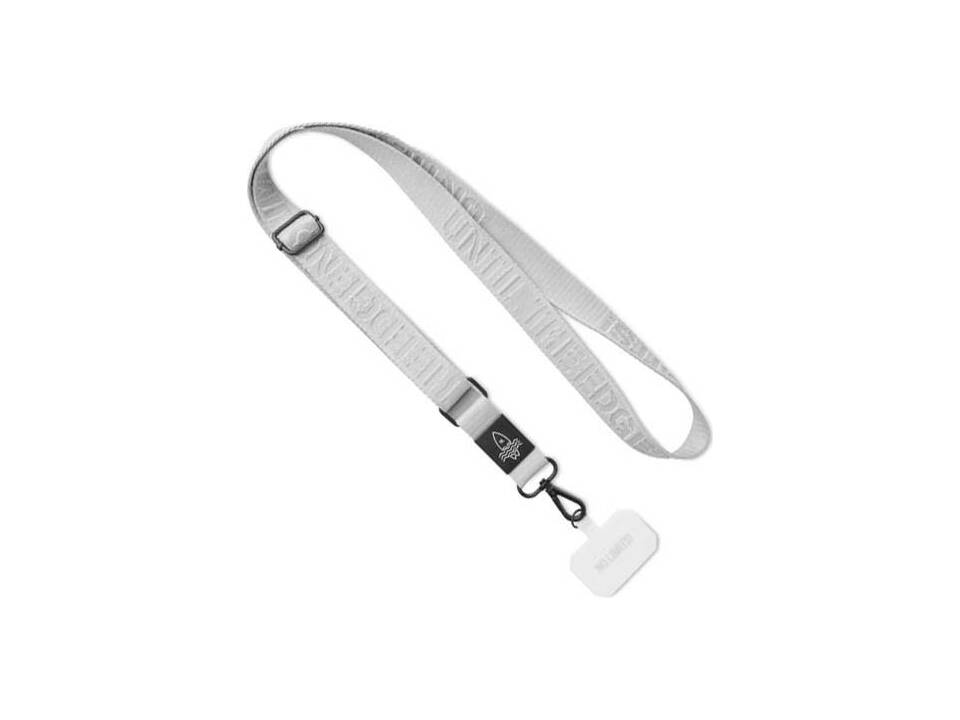 Custom-Made Geweven verstelbare crossbody telefoonhouder met metalen plaatje voor gegraveerd logo – volledig eigen design 6