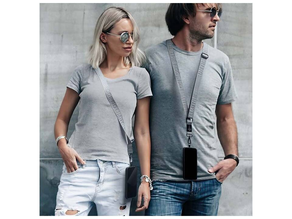 Custom-Made Geweven verstelbare crossbody telefoonhouder met metalen plaatje voor gegraveerd logo – volledig eigen design 11