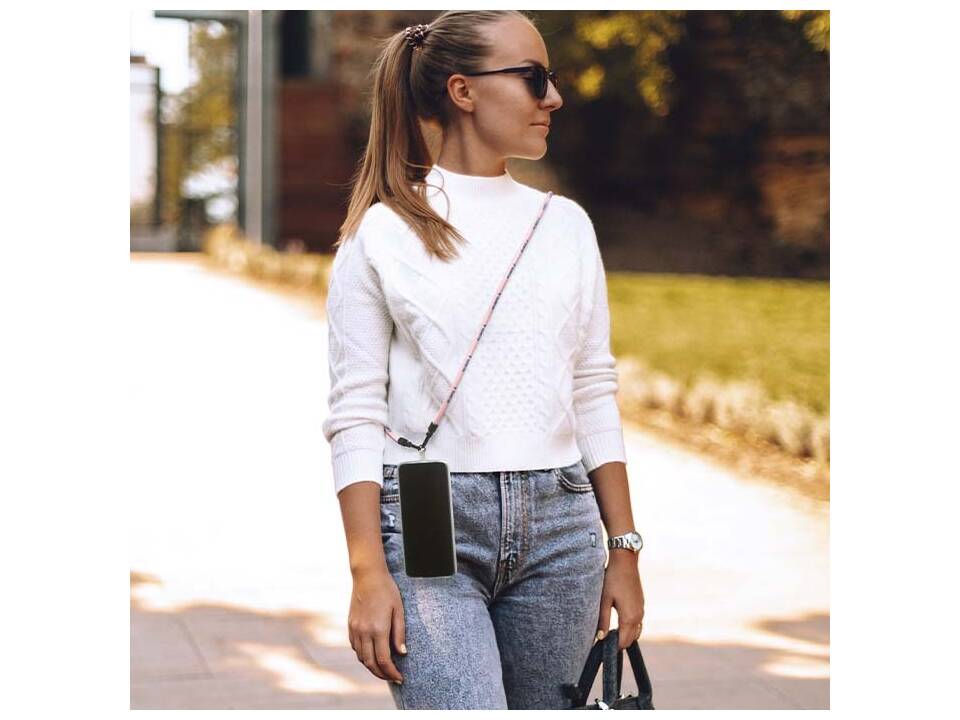 Custom-Made full color polyester crossbody telefoonkoord – volledig eigen design 1