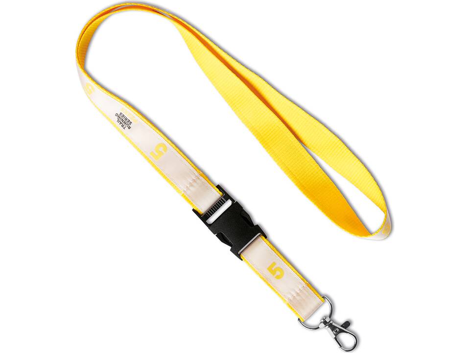 Custom-Made Polyester lanyard met satijnen laag en zeefdruk – volledig eigen design 1