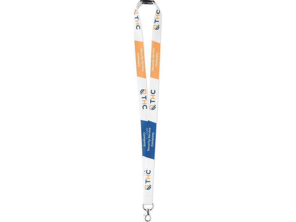 Custom-Made Satijnen lanyard met éénzijdig sublimatie logo – volledig eigen design 2