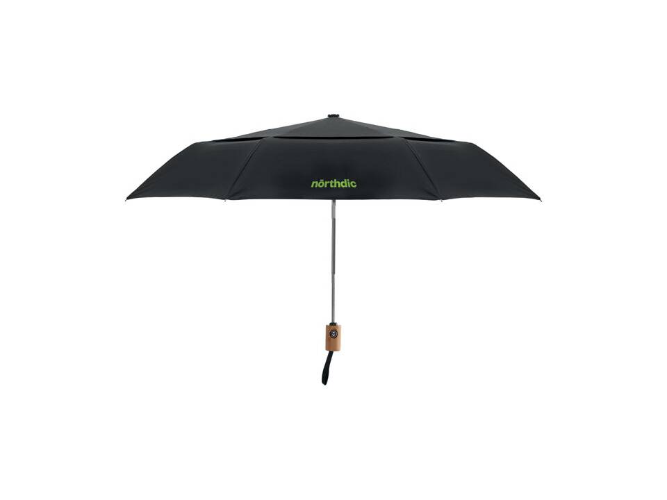 21 inch opvouwbare paraplu met handvat van bamboe 4