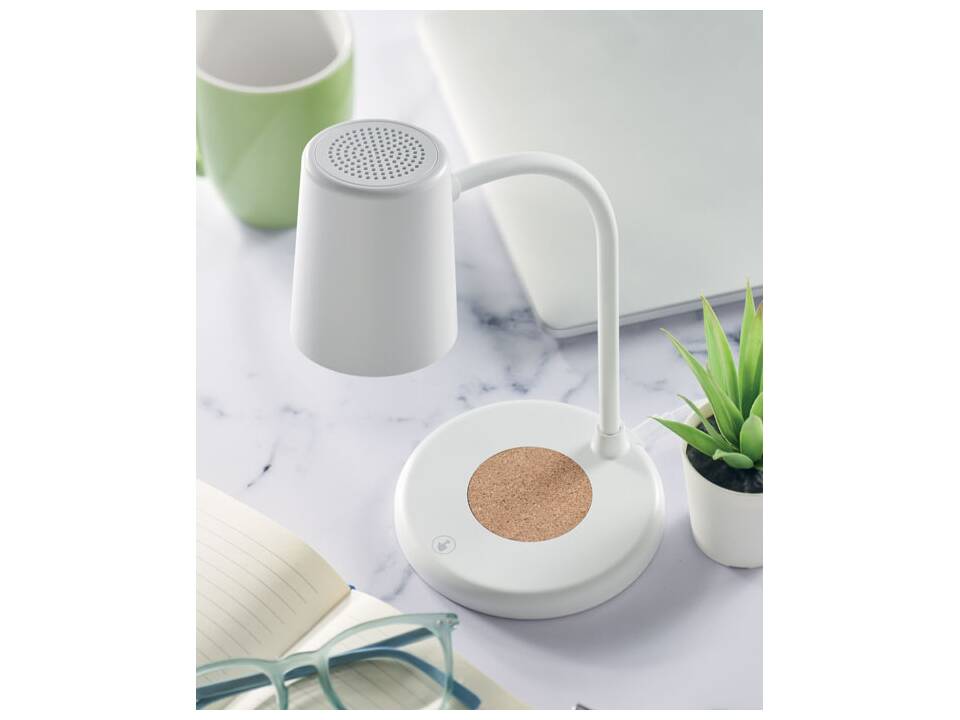 Lamp met oplader en speaker 4