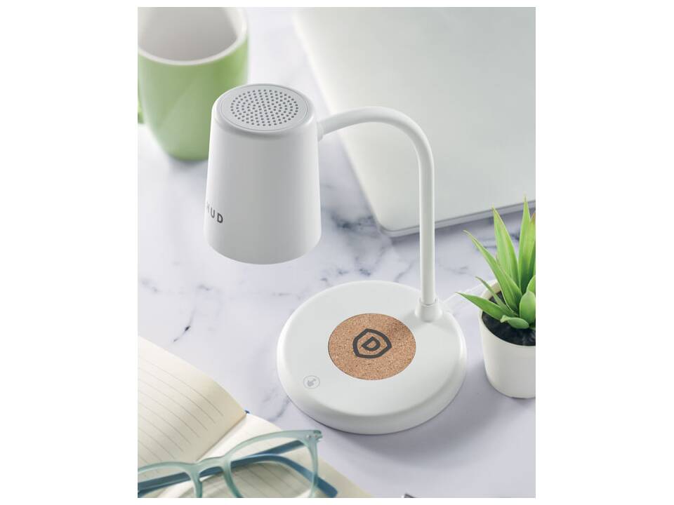 Lamp met oplader en speaker 3