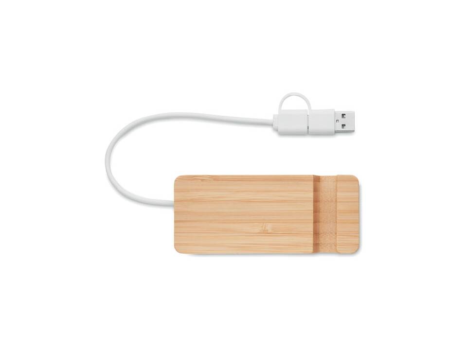 Bamboe USB hub 4 poorten 1
