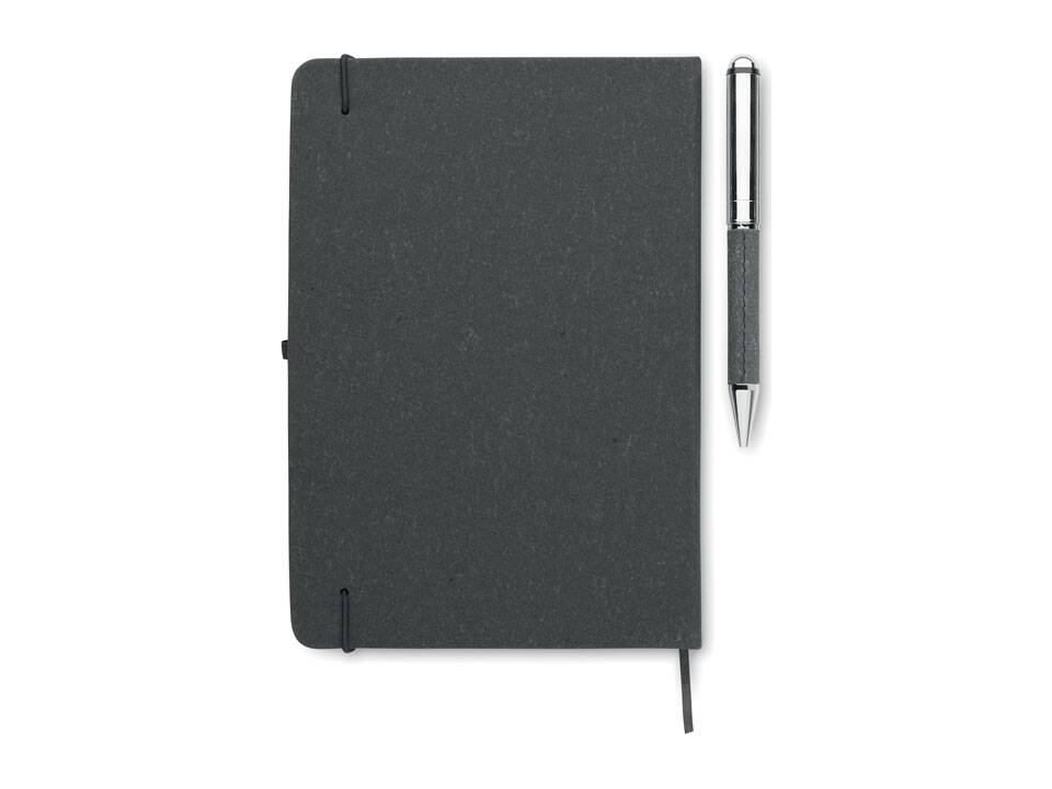 Set notitieboeken gerecycled leer 1