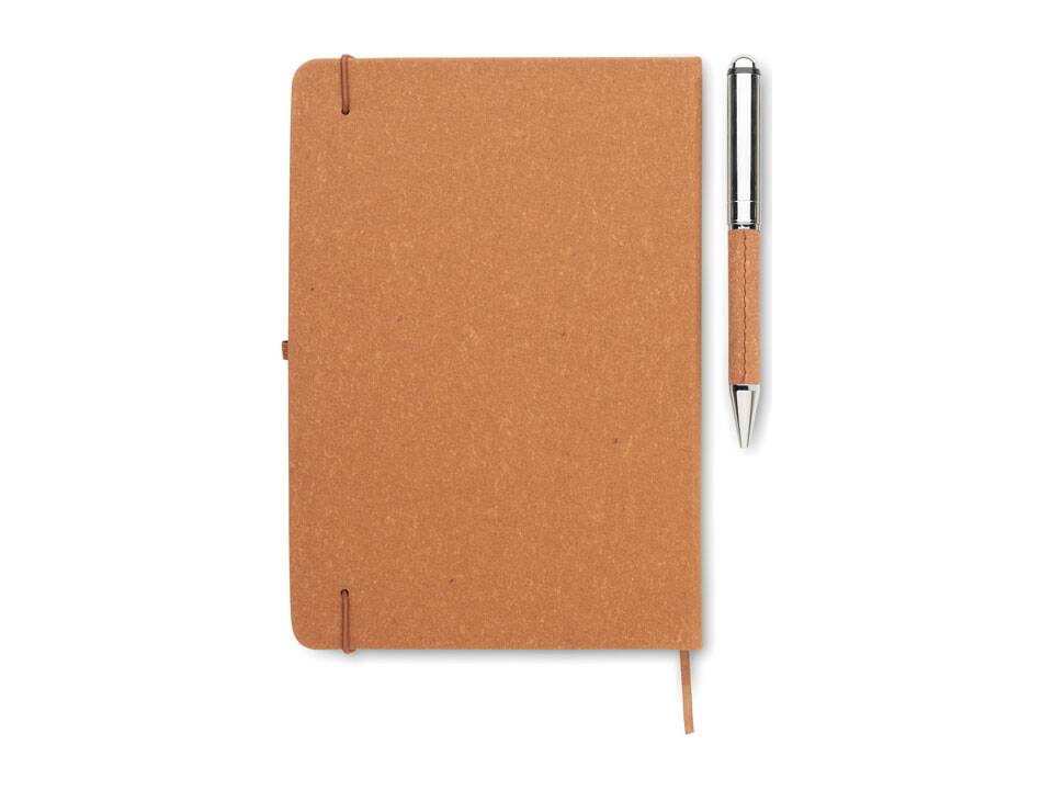 Set notitieboeken gerecycled leer 7