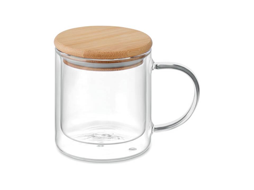 Dubbelwandige mok borosilicaat