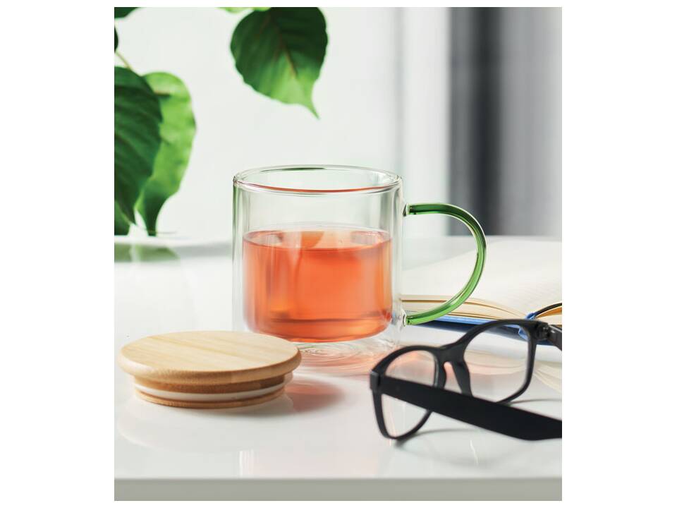 Dubbelwandige mok borosilicaat 15