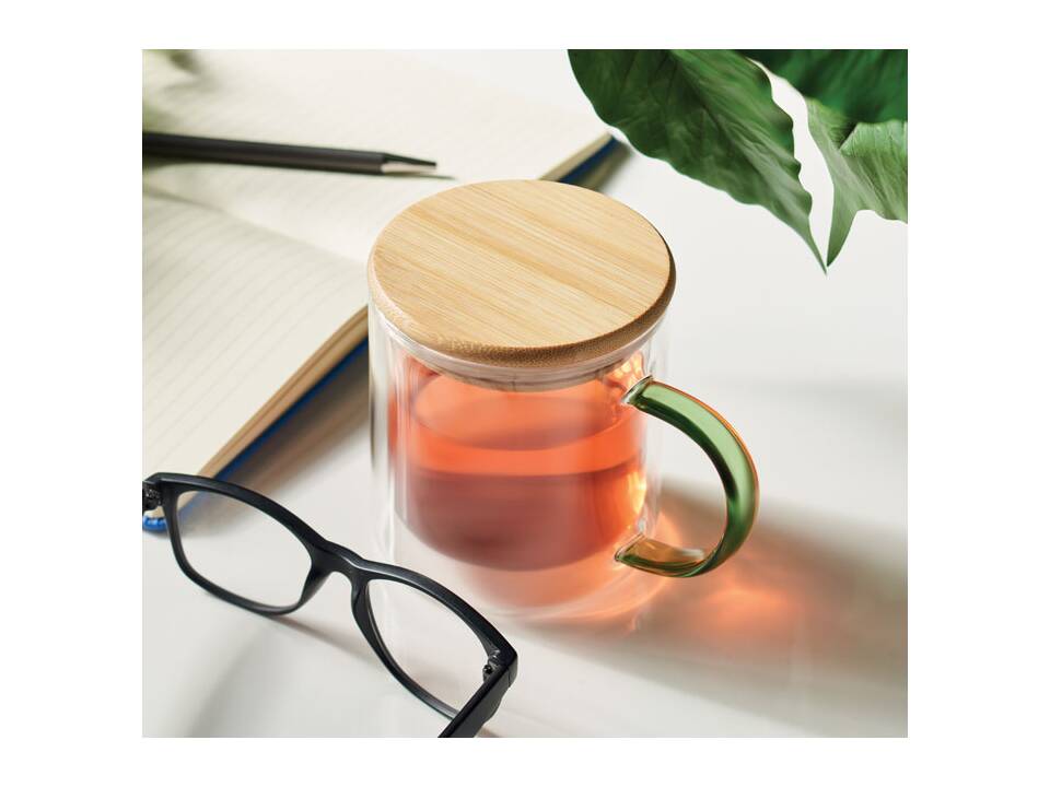 Dubbelwandige mok borosilicaat 18