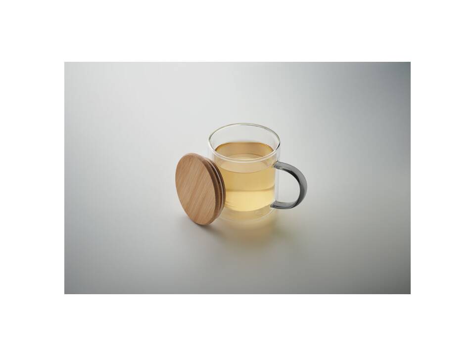 Dubbelwandige mok borosilicaat 24