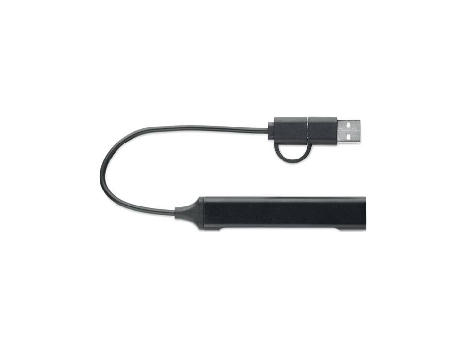USB 4-poorts hub 19 cm 1