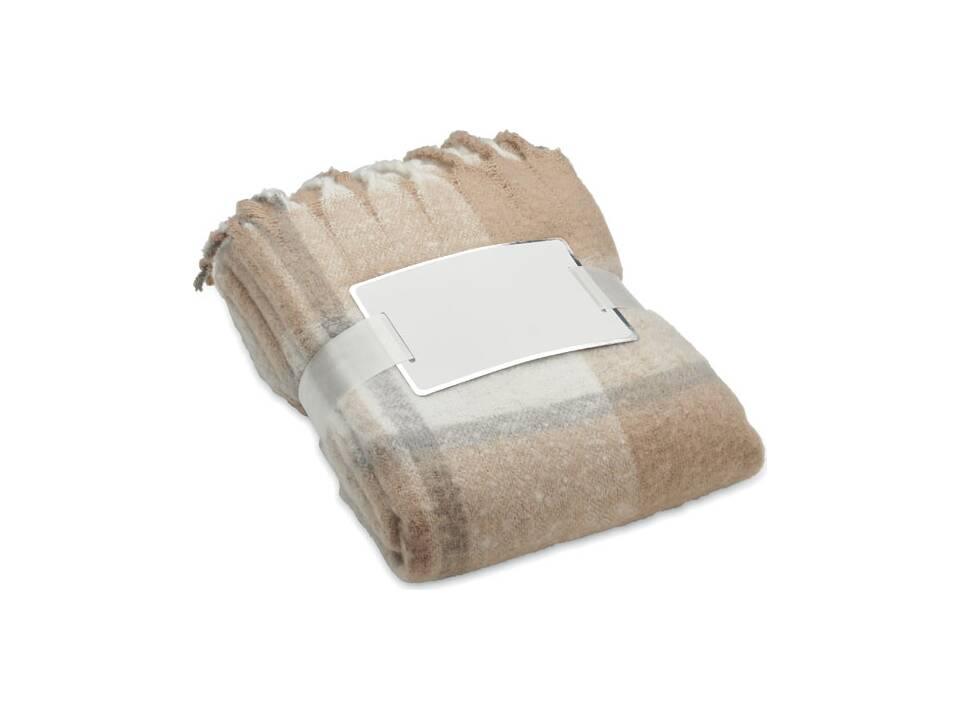 Geruite mohair deken 11