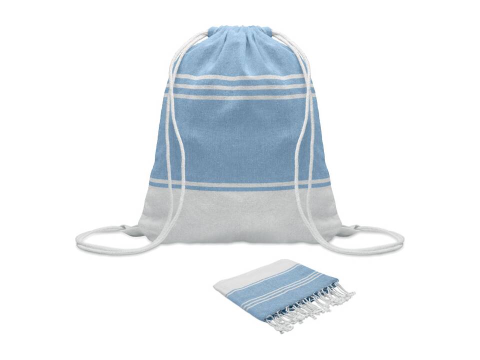 Hammam handdoek trekkoord tas set 12
