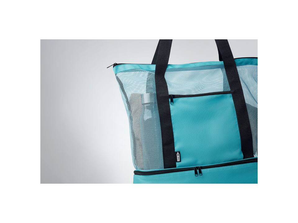 600D RPET mesh boodschappentas 52 x 16 x 49 cm 12