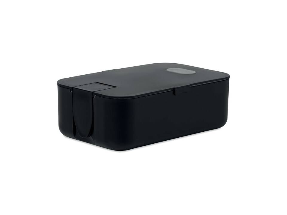 Kunststof lunchbox met telefoonhouder