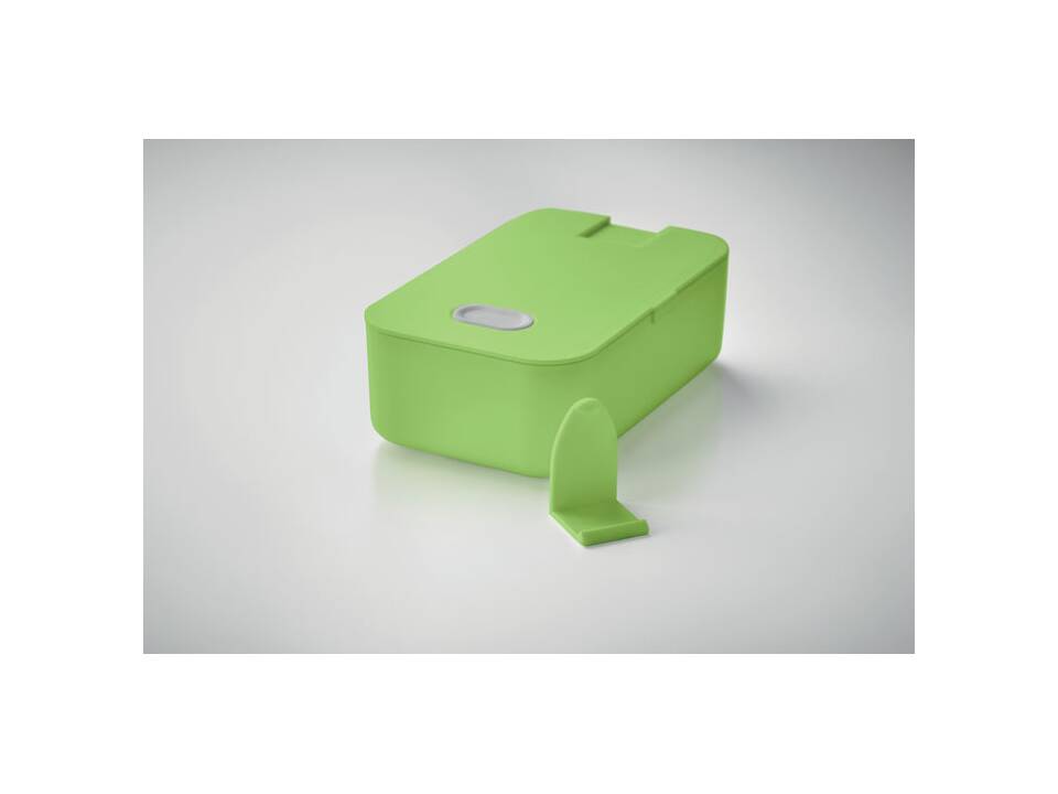 Kunststof lunchbox met telefoonhouder 12