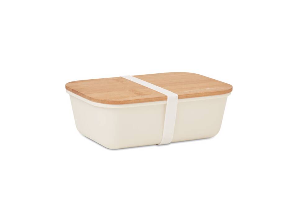 Lunchbox met bamboe deksel 20 x 13,5 x 6,5 cm 20