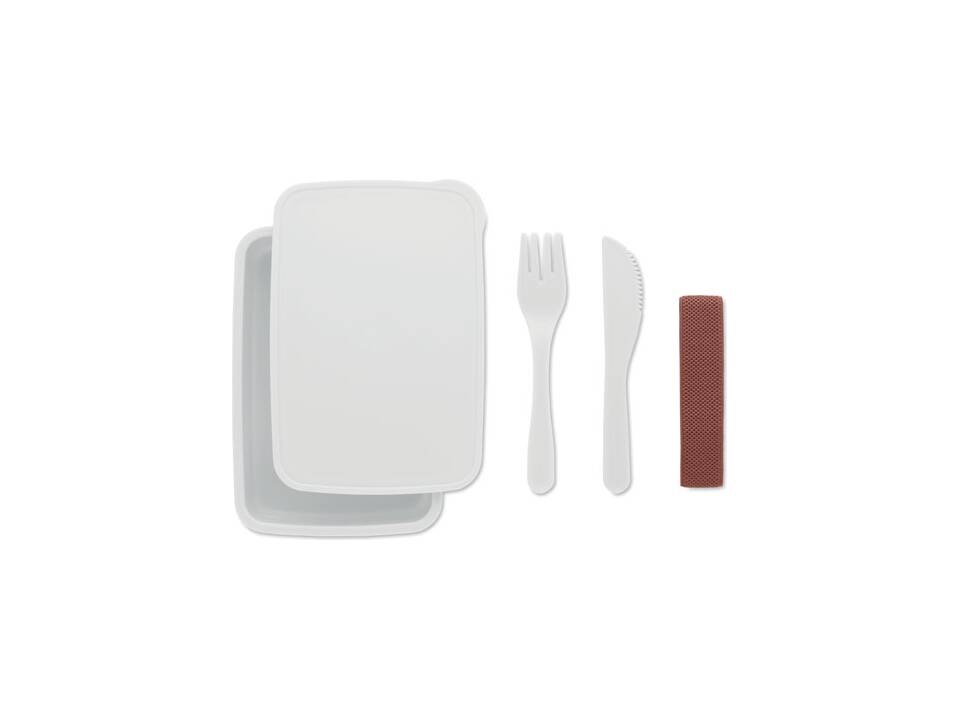 Lunchbox met bestek 16 x 11 x 5 cm 9