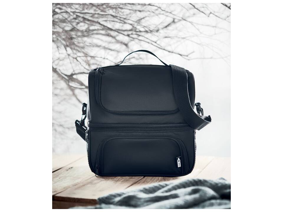 600D RPET koeltas met lunchbox round 2