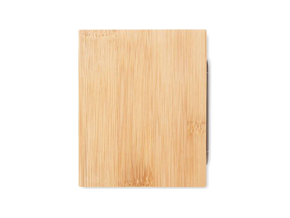 Bamboe pennenbak met LCD klok 4