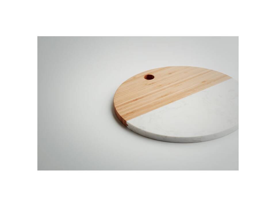 Serveerplank marmer en bamboe 3