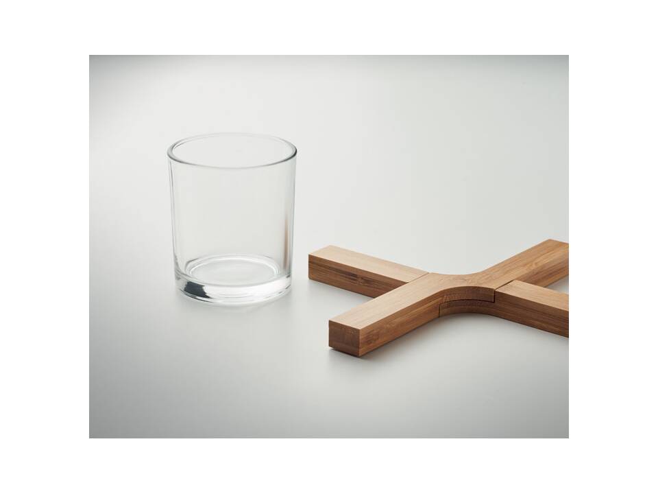 Opvouwbare bamboe onderzetter 4