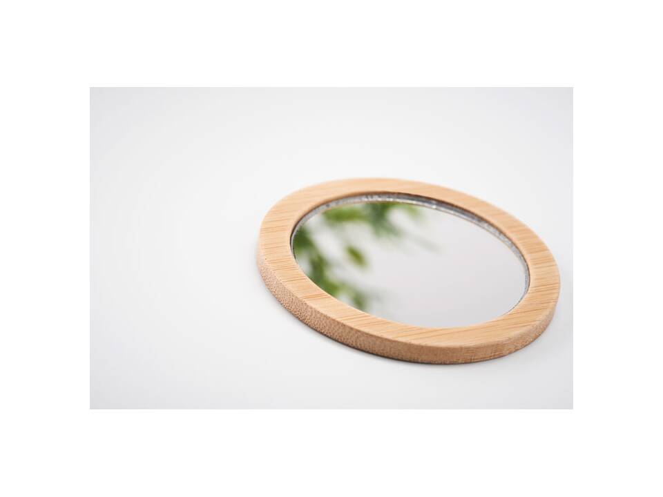 Bamboe make-up spiegel in pouch 6