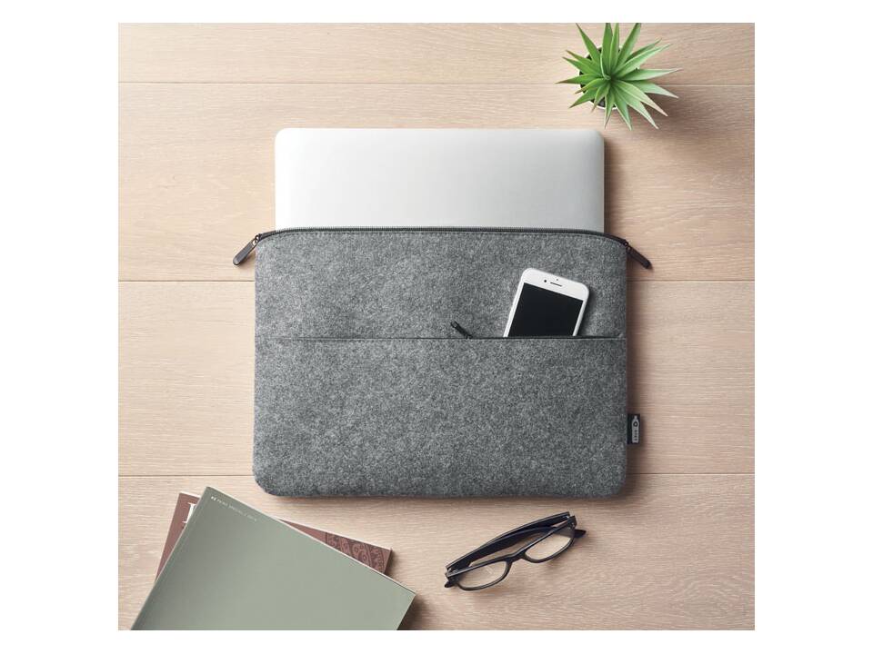 RPET vilten laptoptas - 14 inch 5