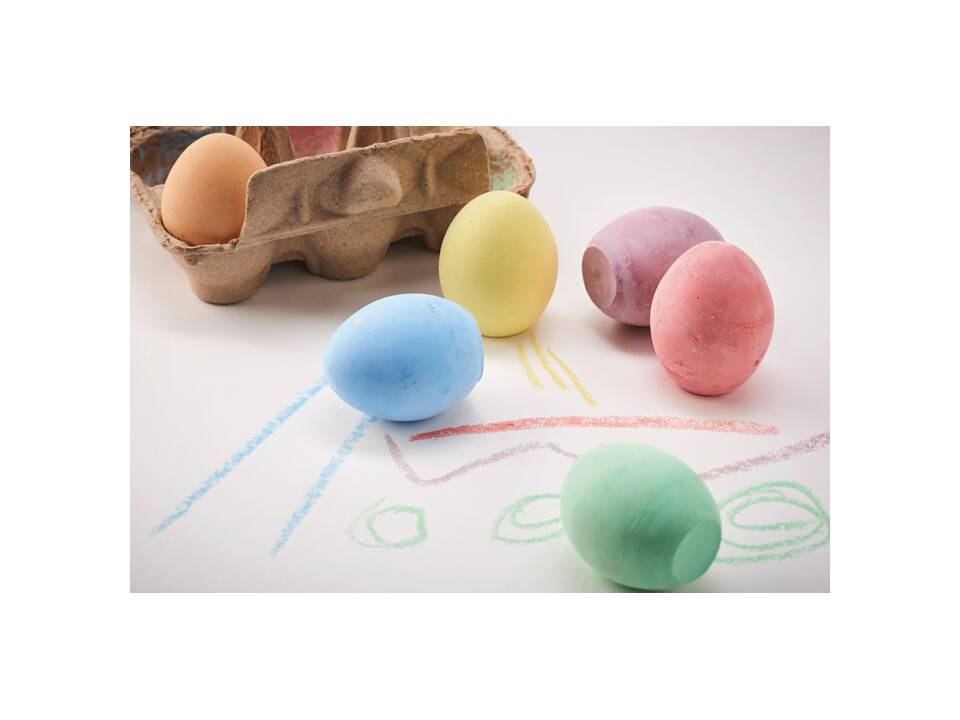 6 krijteieren in doosje 4