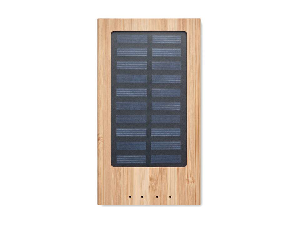Solar bamboe powerbank - 4000 mAh 6