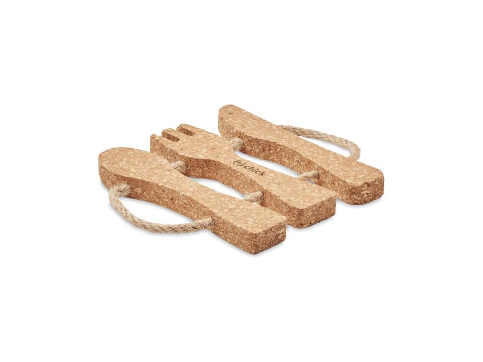 Kurken onderzetter 'bestek' 1