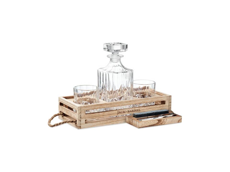 Luxe whiskey set in houten krat 6